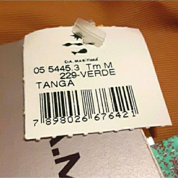 Cia Maritima Beachwear Silver Green & Purple Verde Tanga Bikini Set Size M - Picture 10 of 15